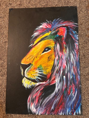Original modern lion acrylic